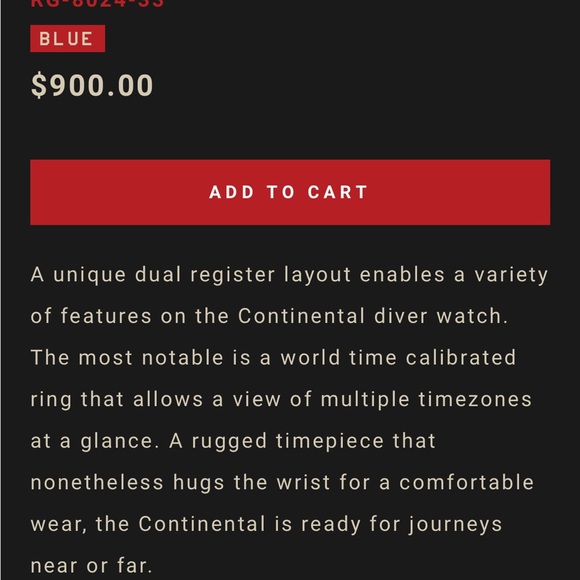 RGMT Continental Blue Watch BNIB - Picture 15 of 17